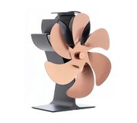 WAFOHSR Ventilatore For Stufa A 6 Fornelli Alimentato A Calore Con Termometro For Legna For Il Risparmio Del Bruciatore Che Disperde Efficacemente Il Calore Facile Da Usare(Bronze)