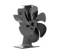 WAFOHSR Ventilatore For Stufa A 6 Fornelli Alimentato A Calore Con Termometro For Legna For Il Risparmio Del Bruciatore Che Disperde Efficacemente Il Calore Facile Da Usare(Black)