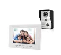 WAFOHSR Videocitofono Cablato Da 7 Pollici, Monitor Interno, Telecamera Esterna IR-CUT, Citofono Visivo, Audio Bidirezionale, Sblocco Remoto Audio Bidirezionale