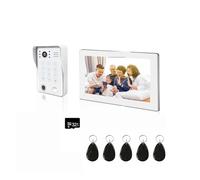 WAFOHSR Videocitofono Da 7 Pollici Con Touch Screen E Campanello Cablato, 1080P 148°, APP, Password, Impronta Digitale, Strisciata Della Scheda, Monitor Audio Bidirezionale(W7INCH 94218W)