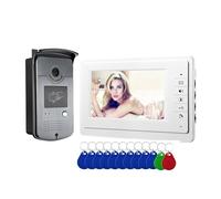 WAFOHSR Videocitofono For Campanello Video Da Interno 7 Pollici Con Telecomandi ID Sblocco Telecamera For Visione Notturna A Colori Impermeabile Audio Bidirezionale(V70F-ID)