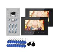 WAFOHSR Videocitofono WiFi Campanello Telecamera HD Di Controllo Accessi For Sicurezza Domestica Da 7 Pollici APP/Sblocco Scheda Magnetica Audio Bidirezionale(1cam 2LCD-B)