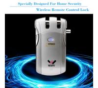 Wafu Keyless Lock Lock Lock Control Lock Senza Blocco Design Tiger Lock Metodo di Alimentazione Esterna USB Fonte di Alimentazione con 4 Tasti Remoti per la Sicurezza della Villa (SILVER)