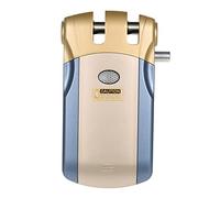 Wafu Keyless Lock Lock Lock Control Lock Senza Blocco Design Tiger Lock Metodo di Alimentazione Esterna USB Fonte di Alimentazione con 4 Tasti Remoti per la Sicurezza della Villa (Blu e oro)