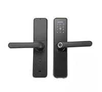 WAFU Tuya Blocco per impronte digitali Serratura elettronica per interni Scheda password per impronta digitale intelligente Chiave meccanica Tastiera touchscreen Serratura per