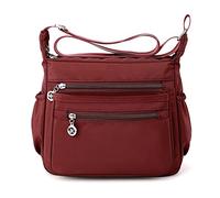 Wafybsre Borsa per donna Borse a tracolla multitasche da viaggio casual (Rosso)