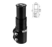Wag Adattatore Ahead 1 1/8´´ Con Spessori Black
