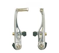 WAG SERIE FRENI V-BRAKE BICICLETTA ALLUMINIO 110MM SILVER CON PATTINI 73MM