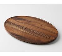 WAGA - UNA Vassoio da servizio in noce - Pezzo unico - Fatto a mano - Artigianato riconosciuto dall'UNESCO - Regalo cremagliera - Regalo nuova casa - Regalo di nozze - Decorazione