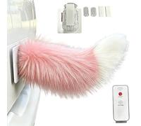 Wagging Tail Decor - Remote Control Rechargeable Fuzzy Motion Accessory Cute Realistic Moving Ornament | Wagging Tail Decor Vehicle RV Truck Motorcycle Home SUV Travel Holiday Birthday Fun Display