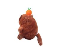 (wagging tail orange) Plush Capybara Keychain Lovely Pendant Keyring Hangings Ornament Key Holder Backpack Handbag Charm for Girls Women