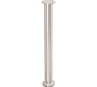 Wagner 12038401 - Gamba per mobili, design - Ø 40/60 x 400 - 420 mm, regolabile, effetto acciaio inox nichel opaco, con piastra di avvitamento, diametro 60 mm