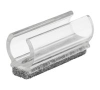 WAGNER 15069199 - Ghiera per tubo rotondo, 4 pezzi, 50 x 11/16 x 16/24 mm, feltro 8 mm, plastica trasparente, made in Germany
