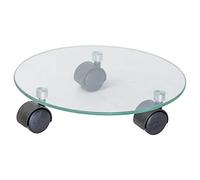 Wagner 20016501 Carrello per Piante, Vetro Transparente, Carrello per Fiori per Interni, Portata 60 kg, (Ø) 28 x (A) 7 cm