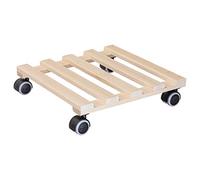 WAGNER - 20043801 Carrello per Piante, (L) 34 x (L) 34 x (A) 8 cm, souple, Naturale
