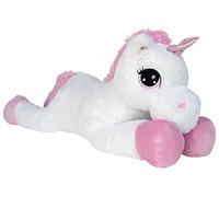 Wagner 9065 - Peluche gigante a forma di unicorno, misura grande, 80 cm, colore: Bianco/Rosa