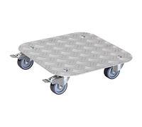 WAGNER Carrello per Piante Alaska 29 x 29 x 7,5 cm I Carrello per Fiori per Interni ed Esterni I Portavaso in Alluminio con Ruote I 2 Ruote con Freno I Portata 150 kg I Made in Germany- 20700301