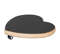 Wagner Carrello per Piante Black Ø 33 x 4 cm I Carrello per Fiori per Interni, MDF con Rivestimento melaminico, Nero I Portavaso in Legno con Ruote I Portata 100 kg I Made in Germany - 20027701