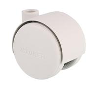 Wagner Design 01600401 - Rullo per mobili, duro, diametro 40 mm, altezza 45 mm, colore bianco papiro, portata 35 kg