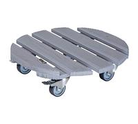 WAGNER design yourself CREO Porta Piante/Carrello per Fiori con Ruote per Interni ed Esterni-Fatto in UE, Grigio, (Ø) 38 x (A) 10,5 cm