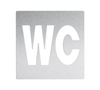 Wagner-Ewar AC targhetta bagno, WC, 700405, AC405 AC acciaio inox spazzolato [Accessori Bagno > Targhette Bagno]