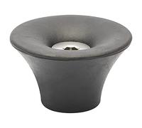 WAGNER Fermaporta a pavimento e muro da avvitare OUTDOOR CONE - Diametro Ø 50 x 30 mm I Fermaporta di design in gomma piena con vite in acciaio inossidabile per esterni - 15520211
