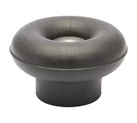 WAGNER Fermaporta a pavimento e muro da avvitare OUTDOOR PULSANTE - Diametro Ø 50 x 30 mm I Fermaporta di design in gomma piena con vite in acciaio inossidabile per esterni - 15520111