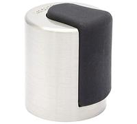 WAGNER Fermaporta AVVITARE - Diametro Ø 25 x 30 mm I Fermaporta a pavimento da avvitare I Fermaporta di design in zinco pressofuso satinato con effetto inox e gomma termoplastica - 15514711