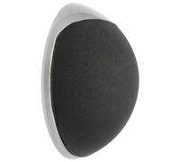 WAGNER Fermaporta AVVITARE o INCOLLARE - Diametro Ø 30 x 12 mm I Fermaporta a muro I Corpo in zinco pressofuso con effetto inox, protezione paracolpi in gomma termostatica nero - 15512811
