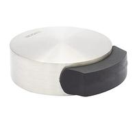 WAGNER Fermaporta AVVITARE o INCOLLARE - Diametro Ø 50 x 55 x 17 mm I Fermaporta a pavimento I Corpo in zinco pressofuso con effetto inox, protezione paracolpi in gomma termostatica - 15511111