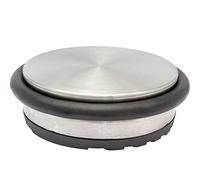 WAGNER Fermaporta BIG DISK COLORE ACCIAIO - Diametro Ø 98 x 30 mm I Fermaporta da posizionare I Fermaporta premium in acciaio industriale e gomma termoplastica, 750 g - 15506400