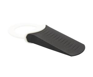 WAGNER Fermaporta/Cuneo da inserire sotto GANCIO PICCOLO - Diametro Ø 34 x 110 x 15 mm mm I Fermaporta in gomma piena con anello appendino in plastica pregiata - 15691601