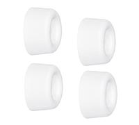 WAGNER Fermaporta VULKANO MINI - Set da 4 pezzi - Diametro Ø 18 x 10 mm I Fermaporte a muro da avvitare I Fermaporte bianchi in stile retro in gomma piena - 15501104