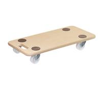 WAGNER FSC - Carrello per il trasporto con piattaforma per mobili in MDF, 57,5 x 29 x 10 cm, portata 200 kg, rullo per mobili per traslochi, tavola antiscivolo con manico