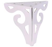 WAGNER Gamba del mobile/Piede del tavolo/Piede del divano - SOFA WING - acciaio cromato argento, piastra da avvitare, 1 borchie, 12 x 12 x 10 cm, per mobili su pallet in stile rustico - 12043001