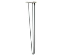 WAGNER Gamba per mobili/Gamba per tavolo/Piede per mobili - HAIRPIN LEG - stile retrò - acciaio rivestito vintage, 12 x 12 x 71 cm, gamba inclinata, con piastra a vite integrata - 12827701