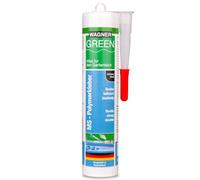 Wagner Green colla subacquea per piscina, acquario e laghetto MS Colla polimerica nera 310 ml in cartuccia DIN, speciale riparazione, sigillante, colla per stagno pellicola sigillata di PVC + EPDM