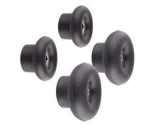 WAGNER - hooks4home - Gancio da parete di design DOT set da 4 pezzi - Ø 38 x 24 mm e Ø 50 x 30 mm, plastica e acciaio zincato, nero - 17020024