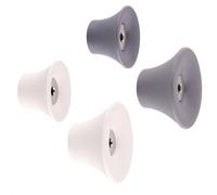 WAGNER - hooks4home - Set di ganci da parete di design TULIP 4 pezzi - Ø 38 x 24 mm e Ø 50 x 30 mm, plastica e acciaio zincato, grigio chiaro/grigio scuro - 17031024