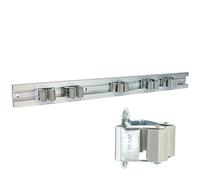 WAGNER - hooks4tools - portautensili CLIPS & RAILS EXTRACTIBLE - 600-1170 x 55 mm, 5 clip 52 x 52 x 38 mm, in alluminio, per utensili Ø max. 3 cm, portata fino a 2 kg/clip - 15204611