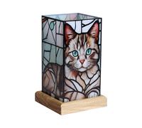 Wagner Life Lampada da tavolo LED Art Light Gatto, base in legno, acrilico, colorata Wagner Life