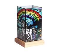 Wagner Life Lampada LED da tavolo a LED Art Light Unicorno, base in legno, acrilico colorato Wagner Life