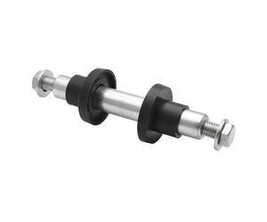 WAGNER Materiale dell'asse professionale, Ø 20 x 130 mm, per ruote con foro asse da 20 mm, vite M10 x 142 mm, dado e dischi, acciaio zincato/plastica - 13044600