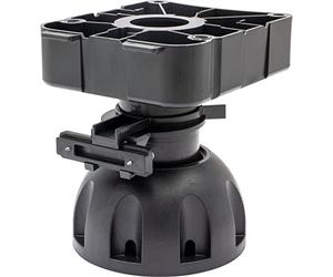 Wagner Piedino da cucina/mobili/piedino regolabile/base regolabile - cucina - plastica nera diametro Ø 80 x 100 - 120 mm con piastra a vite - 12039200