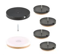 Wagner QuickClick® 16782700 - Set di 4 feltrini da avvitare, 4 x base + vite + inserto scorrevole, in fibra speciale SYNO - Diametro Ø 50 mm - Made in Germany