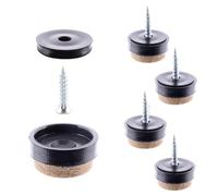 Wagner QuickClick® 16791399 - Set di 4 feltrini da avvitare, 4 x base + vite + inserto scorrevole intercambiabili, in feltro speciale SYNO Slim - Diametro Ø 17 mm - Made in Germany