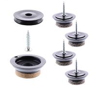 Wagner QuickClick® 16791499 - Set di 4 feltrini da avvitare, 4 x base + vite + inserto scorrevole intercambiabili, in feltro speciale SYNO Slim - Diametro Ø 20 mm - Made in Germany