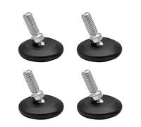 WAGNER QuickClick® Feltrini per mobili I Set da 4 piedini regolabili Ø 37 mm con snodo sferico e filettatura M8 x 25 mm I 4x piedini regolabili + 4x inserti - ULTRASOFT Ø 30 mm - Fatto in DE- 15415100