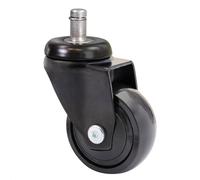 WAGNER Ruota girevole ultra-turnable 360° - 3C - ruota da trasporto/ruota per mobili - nero, battistrada morbido, con perno 11 x 22 mm, diametro Ø 50 mm, portata 50 kg - 01225261