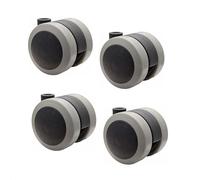 Wagner Ruote per mobili Set da 4 Ruote Doppie - Soft - Diametro Ø 50 mm, battistrada Morbido, Portata 50 kg/Ruota - 01222304